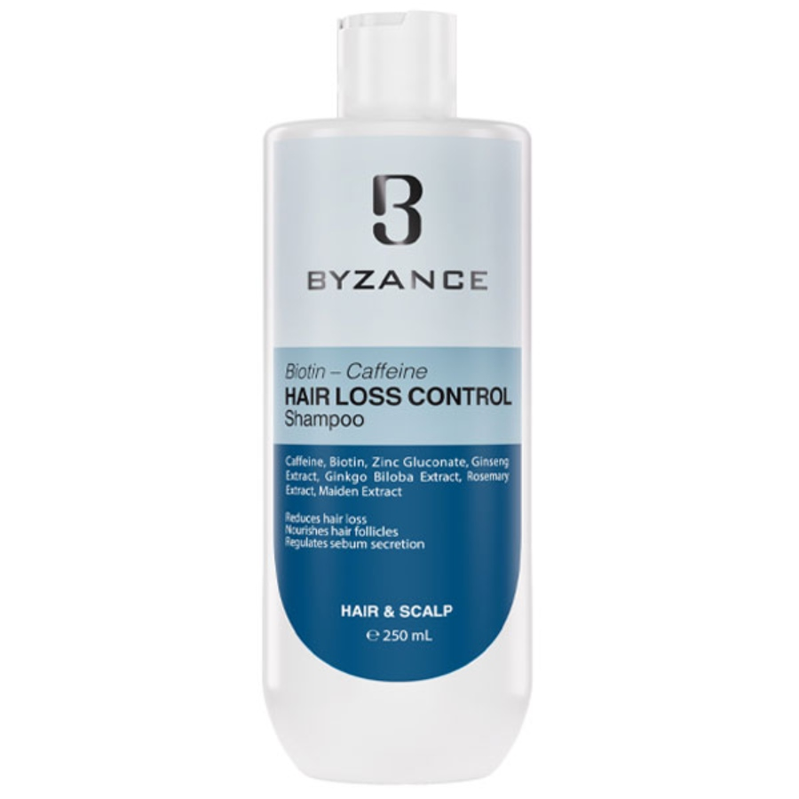 شامپو ضد ریزش بیزانس حاوی بیوتین و کافئین