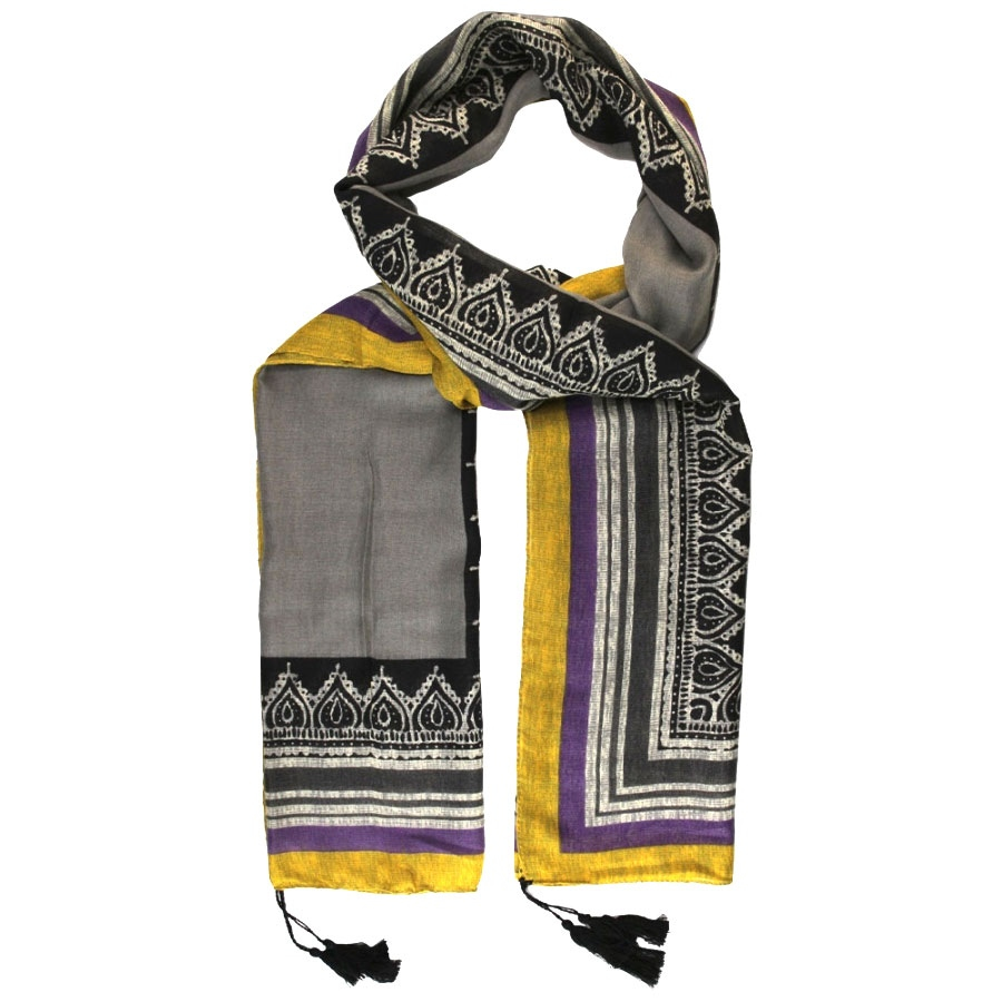 شال نخی حاشیه دار کد 16004