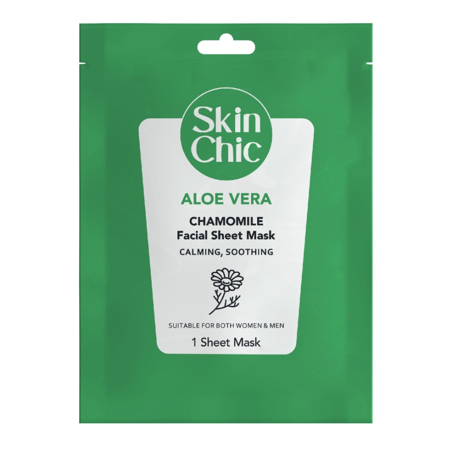 ماسک صورت آلوئه ورا اسکین شیک حاوی عصاره بابونه 18ml