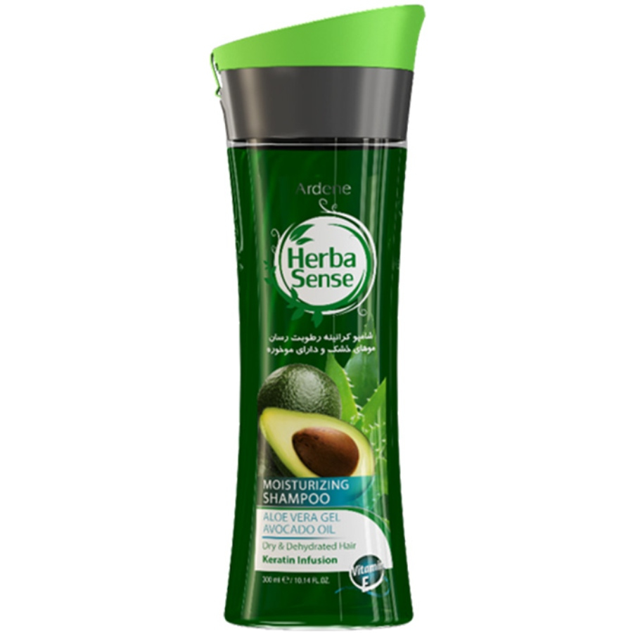 شامپو کراتینه آبرسان موهای خشک و دارای موخوره آردن هرباسنس 300ml