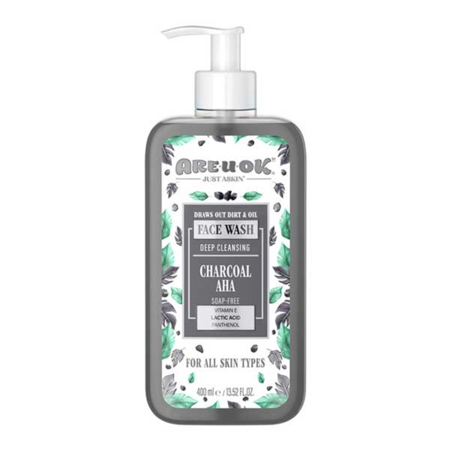 ژل شستشو زغال آر یو اکی انواع پوست 400ml