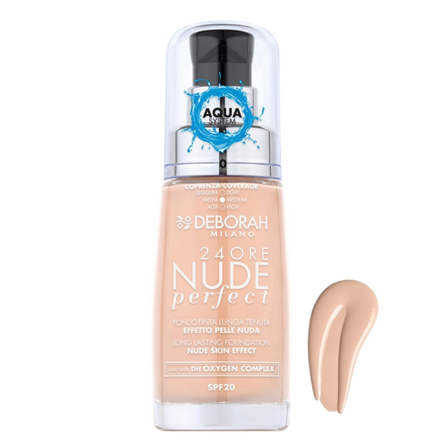 کرم پودر 24 ساعته آبرسان Nude Perfect دبورا 30ml