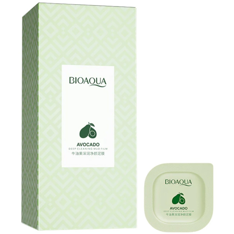 ماسک خاک رسی آووکادو بایوآکوا بسته 8 عددی