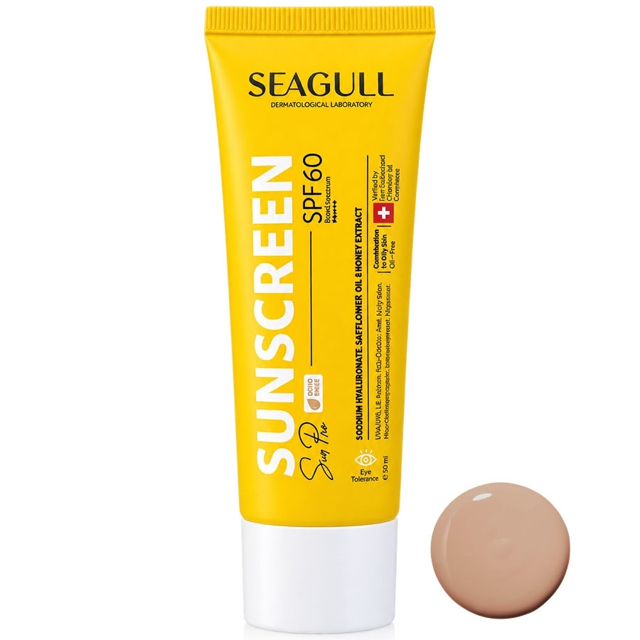 کرم ضد آفتاب رنگی فاقد چربی سی گل SPF60