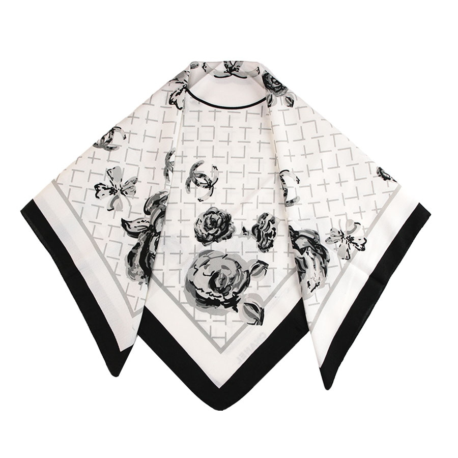 مینی اسکارف طرح شنل گل دار کد 6020