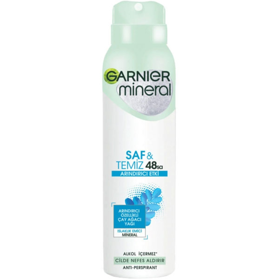 اسپری ضد تعریق زنانه Safe&Temiz گارنیه 48 ساعته 150ml