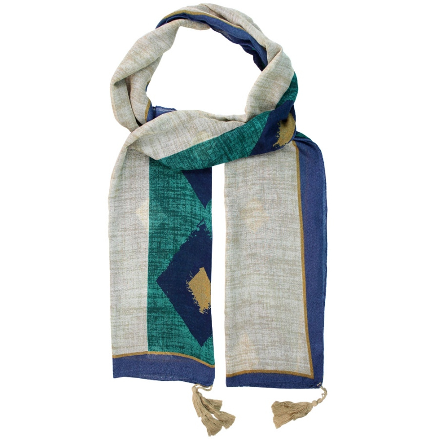 شال لوزی لوزی رنگ سبز 55003