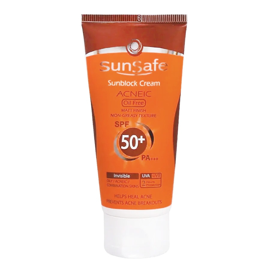 کرم ضد آفتاب SPF50 سان سیف پوست های چرب و آکنه ای 
