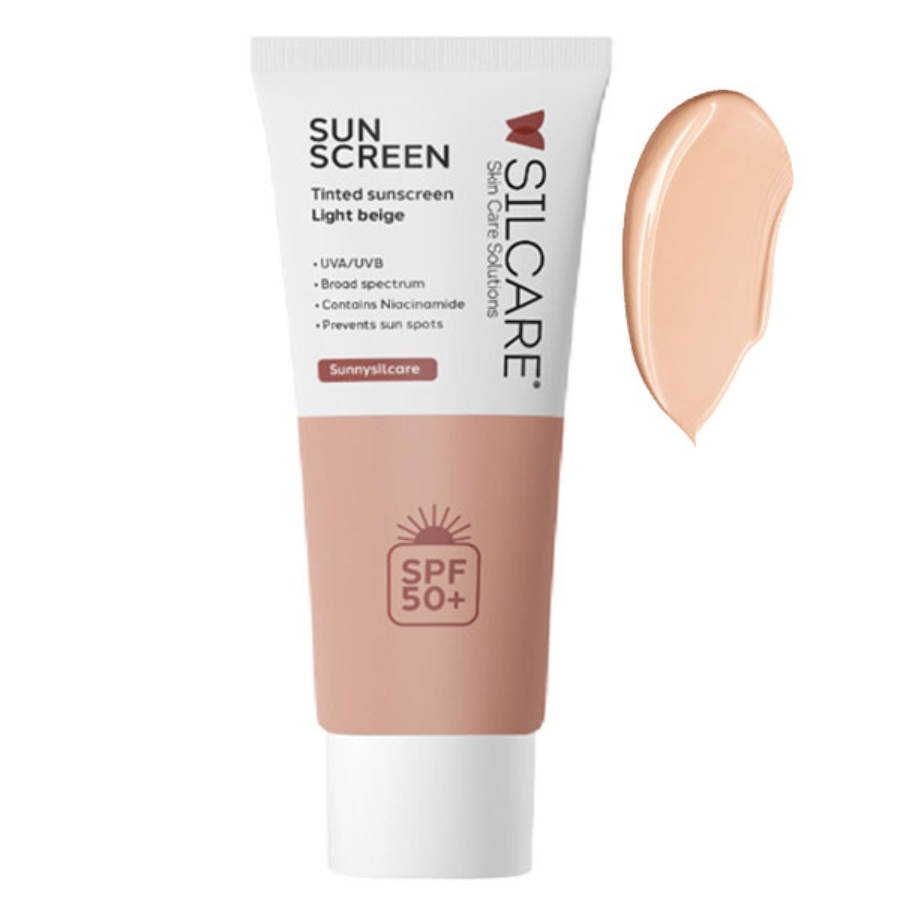 کرم ضد آفتاب رنگی spf50 سیلکر 