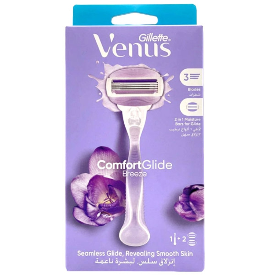 خودتراش 3 تیغه همراه با 2 سری Comfortglide ونوس ژیلت