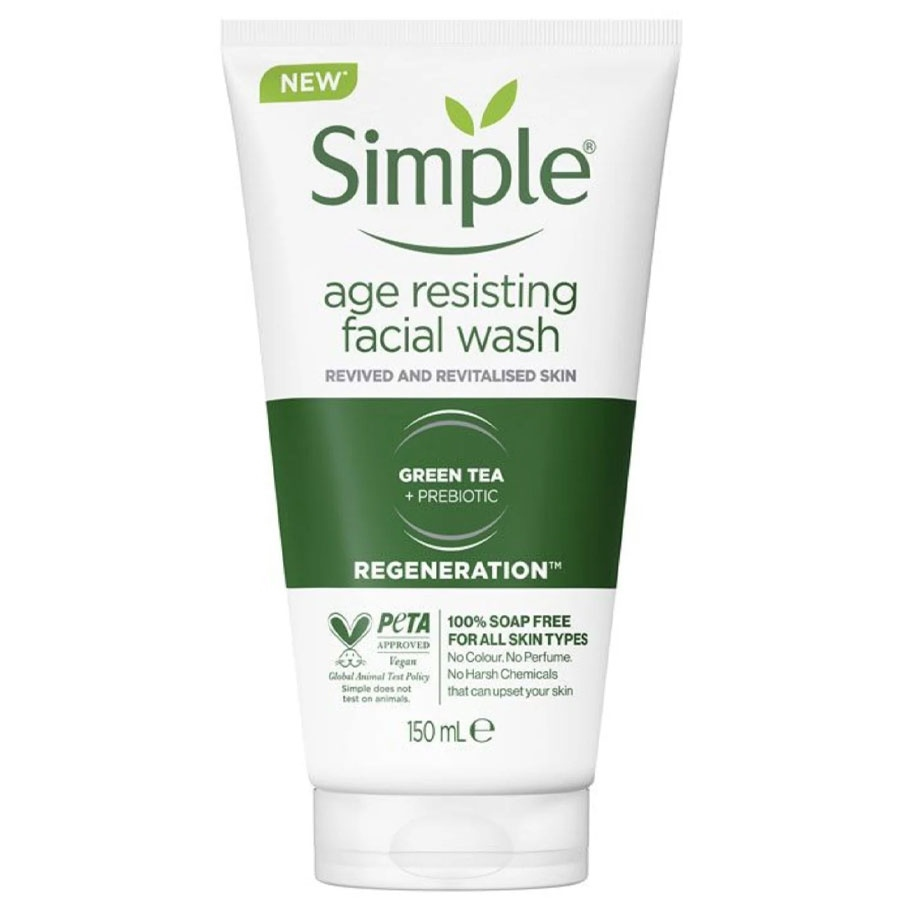 ژل شستشو ضد پیری چای سبز سیمپل Age Resisting 