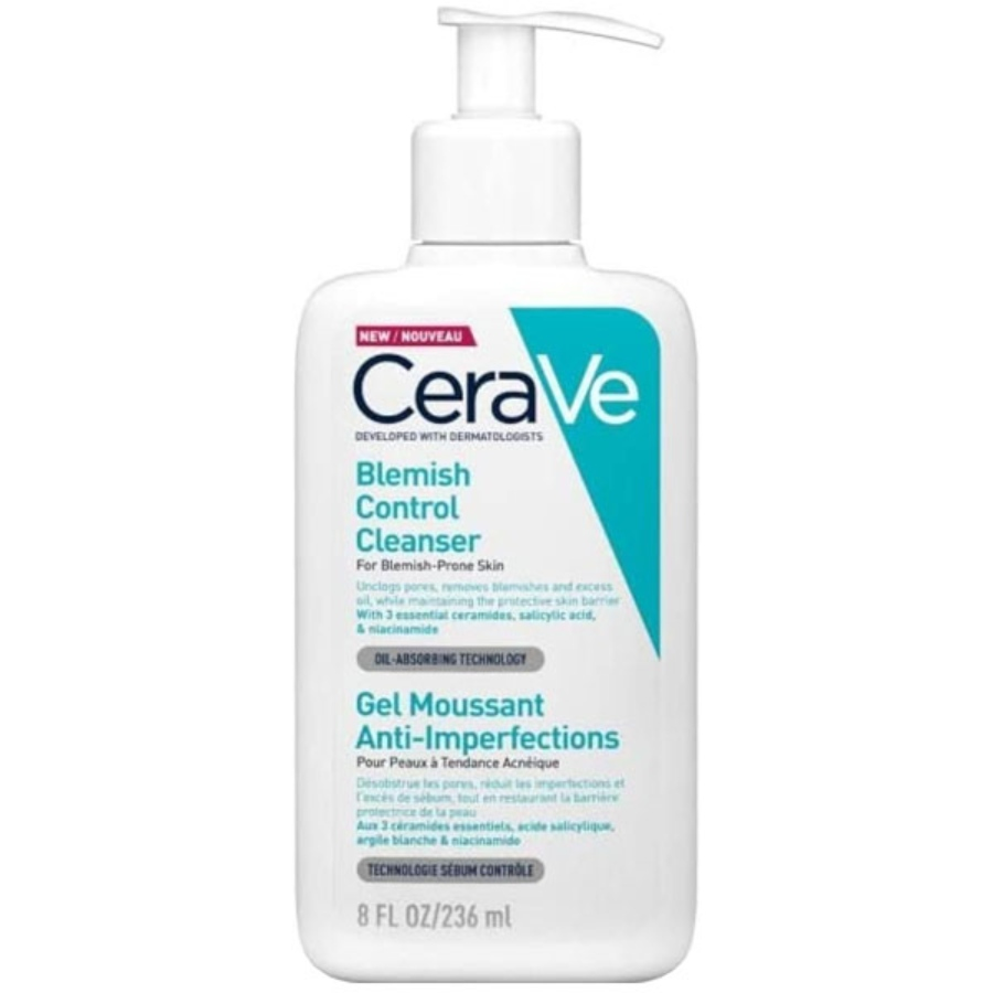 ژل شستشو ضد جوش پوست چرب سراوی 236ml