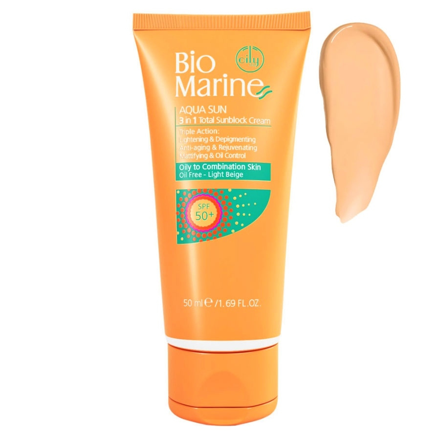 کرم ضد آفتاب رنگی بایومارین پوست چرب SPF50