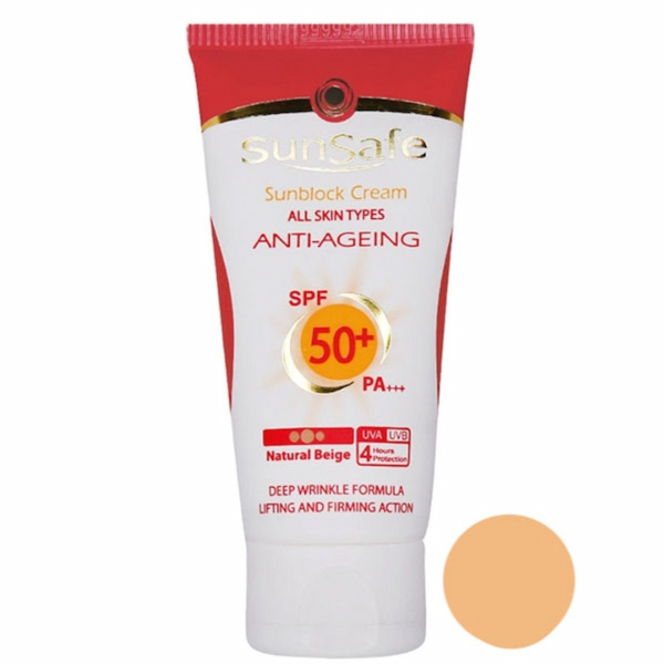 کرم ضد آفتاب رنگی ضد چروک سان سیف SPF50