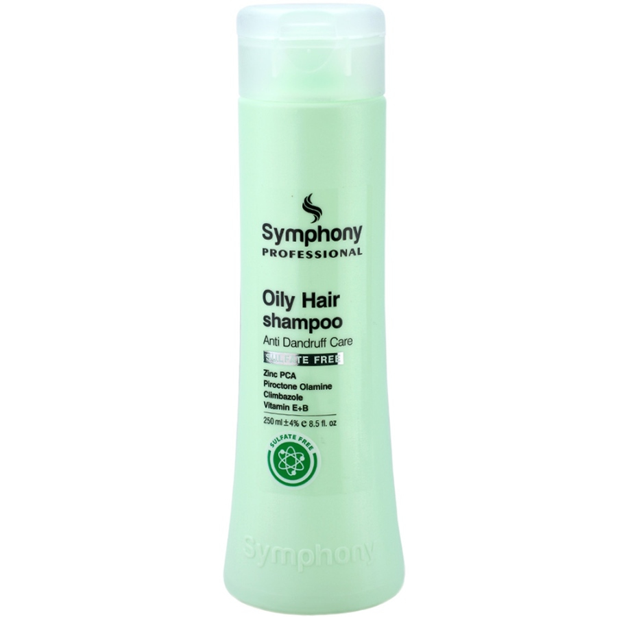 شامپو فاقد سولفات ضد شوره موهای چرب سیمفونی 250ml
