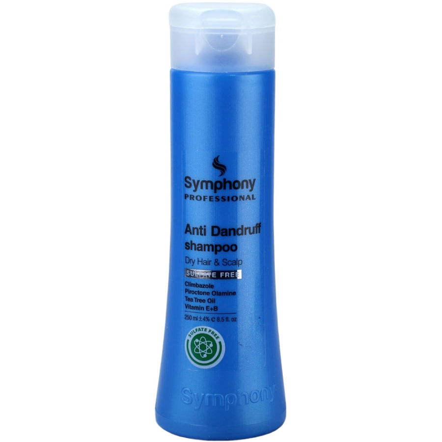 شامپو فاقد سولفات ضد شوره موهای خشک سیمفونی 250ml