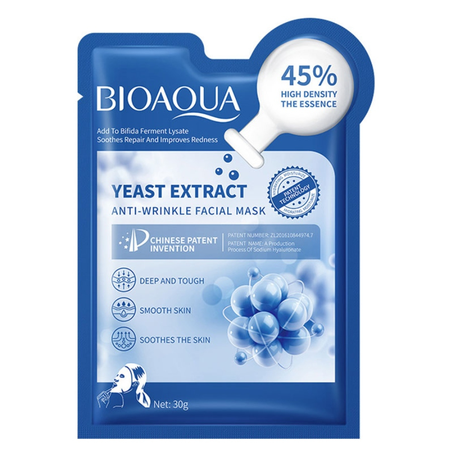 ماسک نقابی ضد چروک Yeast Extract بایوآکوا 30gr