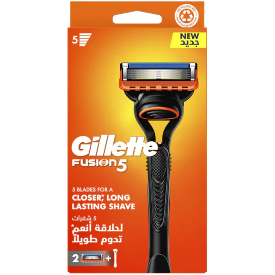 دسته اصلاح ژیلت با 2 یدک Fusion 5