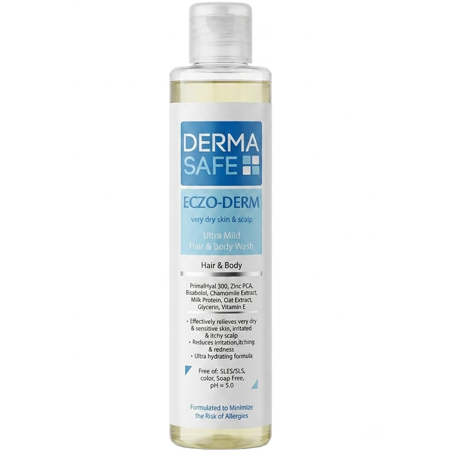 شامپو سر و بدن پوست بسیار خشک درماسیف 200ml