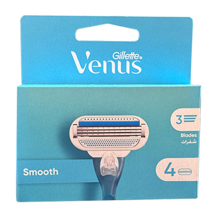 تیغ یدک ژیلت 3 تیغه 4 عددی ونوس Smooth 
