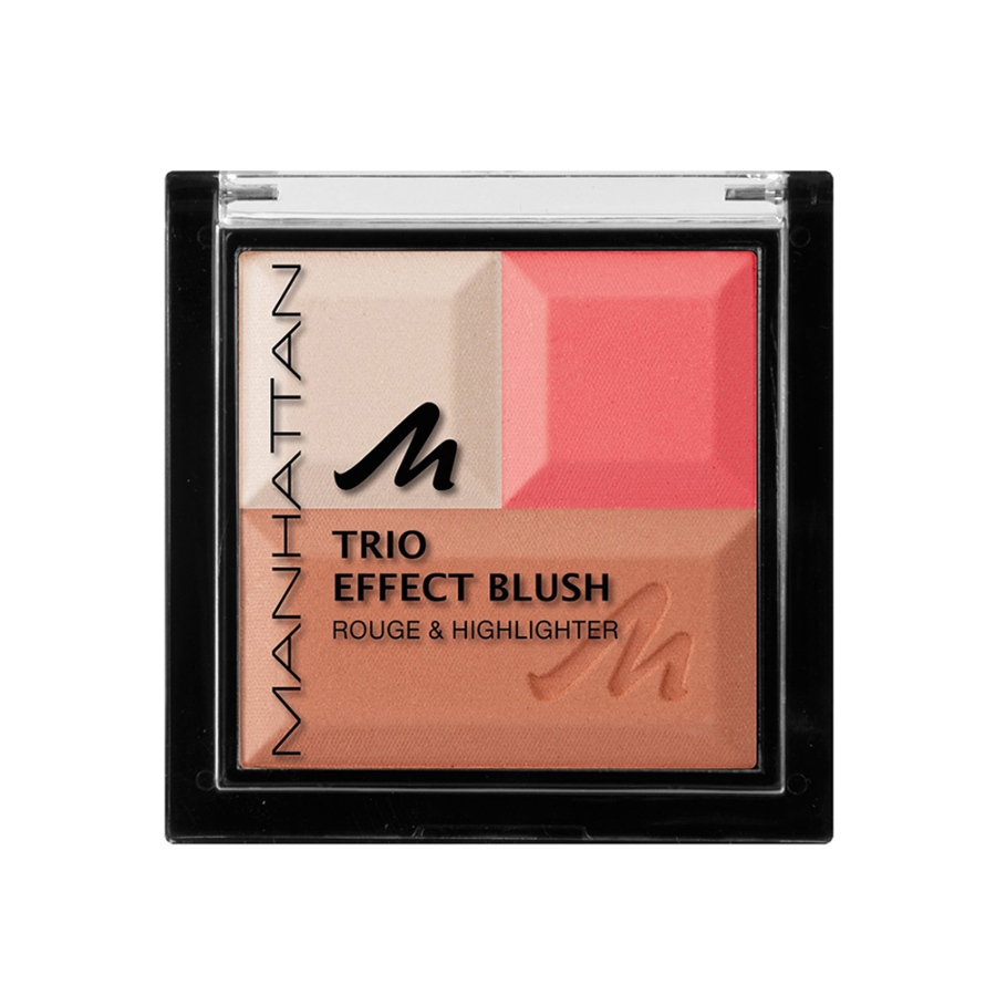 کیت سه رنگ رژ گونه و هایلایتر منهتن