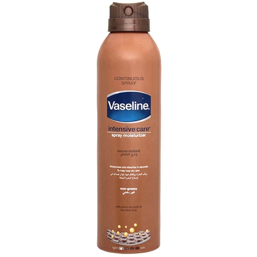 اسپری آبرسان بدن وازلین عصاره کاکائو 