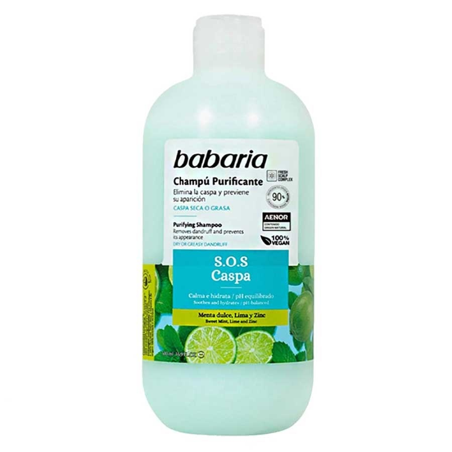 شامپو ضد شوره باباریا حاوی عصاره لیمو و نعنا 500ml