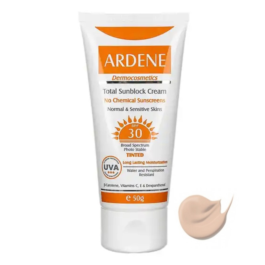 ضد آفتاب رنگی SPF30 آردن فاقد جاذب های شیمیایی 