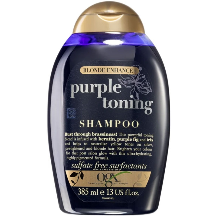 شامپو بنفش فاقد سولفات ضد زردی موهای رنگ شده او جی ایکس 385ml