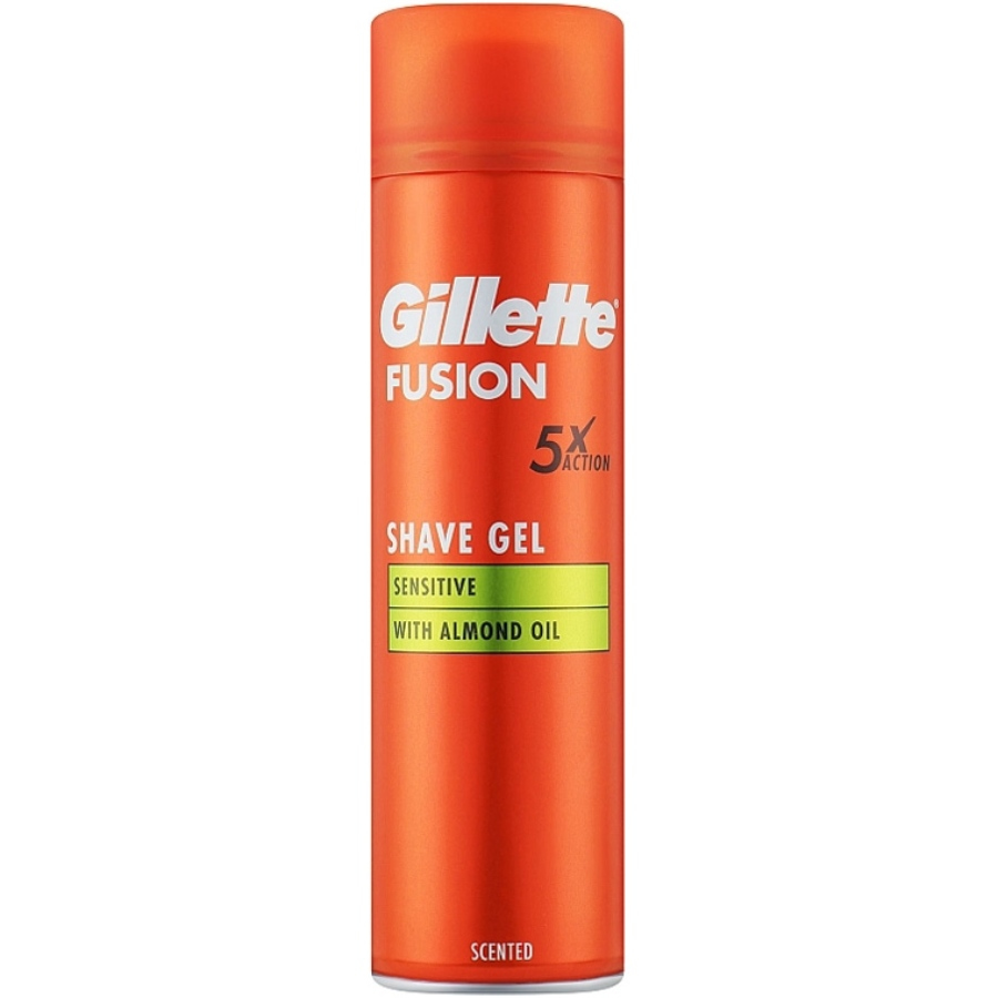 ژل اصلاح پوست حساس حاوی روغن بادام ژیلت Fusion 5X
