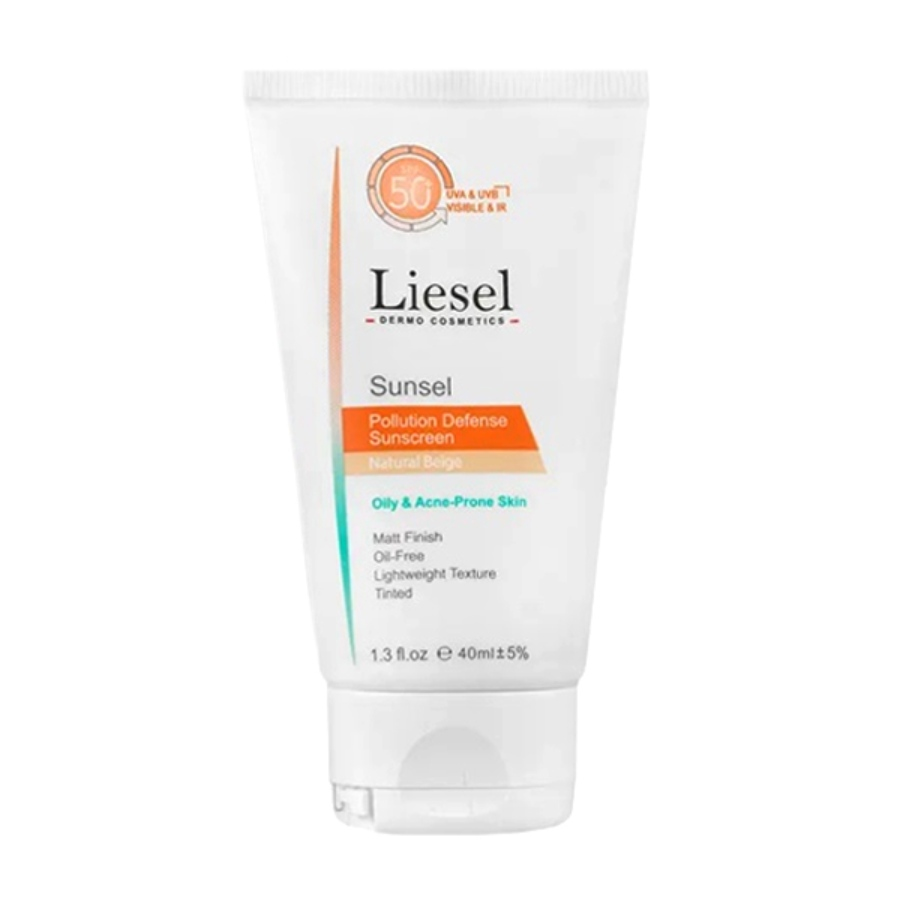 کرم ضد آفتاب بی رنگ پوست چرب و مستعد آکنه SPF50 لایسل 40ml