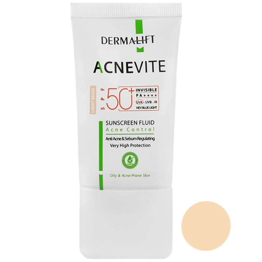 فلوئید ضد آفتاب رنگی آکنویت درمالیفت SPF50