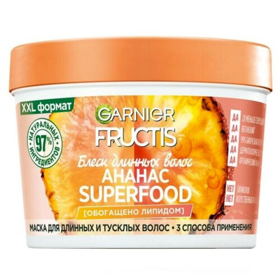 ماسک مو مناسب موهای خشک عصاره آناناس Fructis گارنیه 390ml