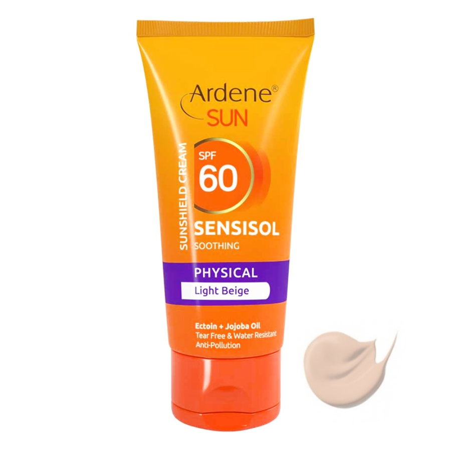 ضد آفتاب رنگی فاقد جاذب های شیمیایی SPF60 Sensisol آردن سان