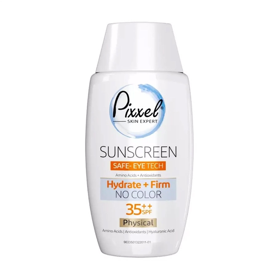 کرم ضد آفتاب دور چشم بی رنگ فیزیکال SPF35 پیکسل 50ml