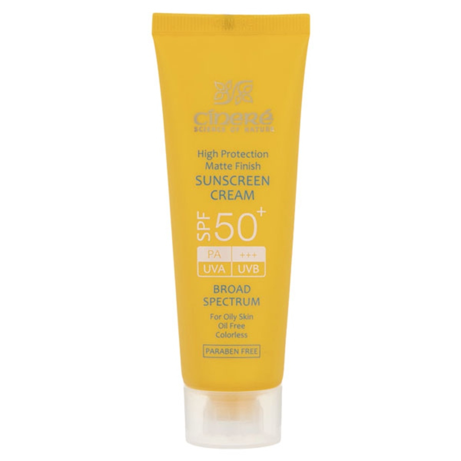 کرم ضد آفتاب بی رنگ سینره پوست چرب spf50