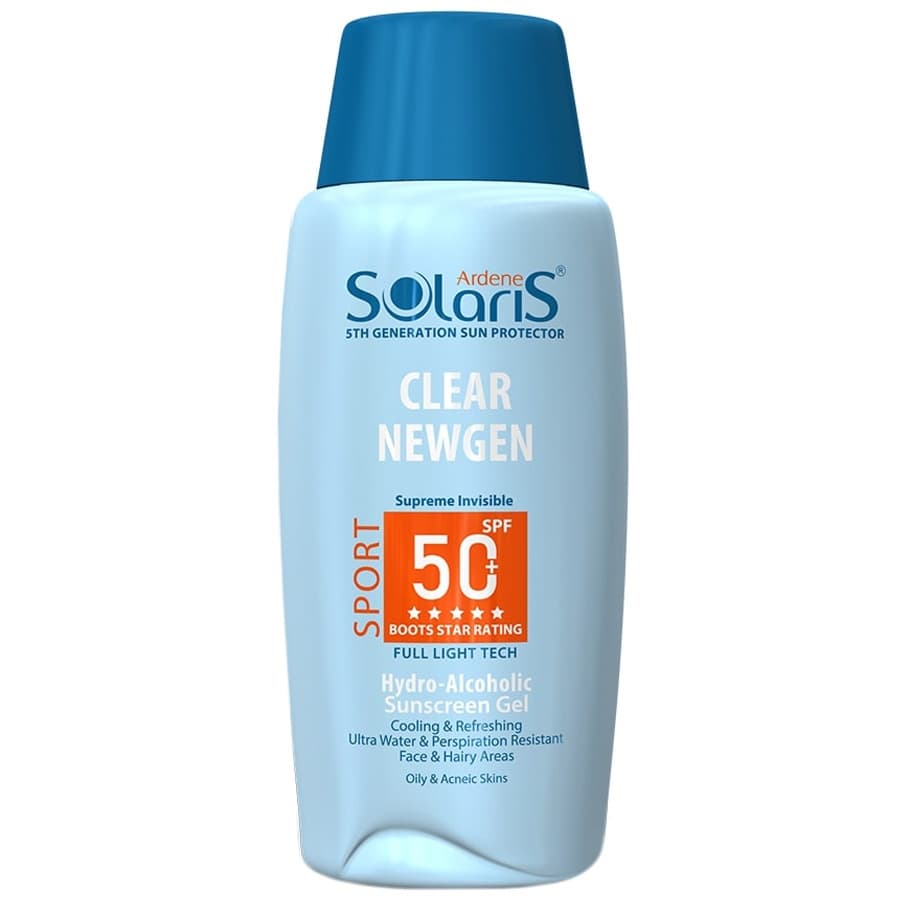 ضد آفتاب ژل هیدرو الکلی SPF50 آردن سولاریس پوست جوشدار Clear Newgen