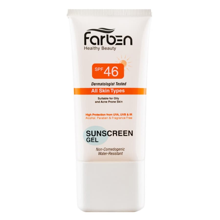 ژل ضد آفتاب فاربن SPF46 پوست چرب و مستعد آکنه 50ml