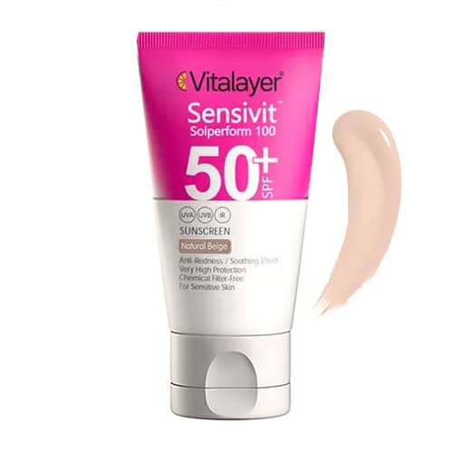 کرم ضد آفتاب رنگی پوست حساس Sensivit SPF50 ویتالیر 40ml